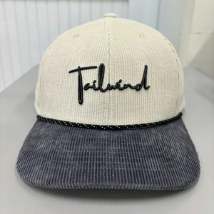 Gorra de Béisbol de Pana Estructurada con Bordado 3D Personalizable de Alta Calidad para Actividades al Aire Libre, Hecha en Vietnam - Product Image 1