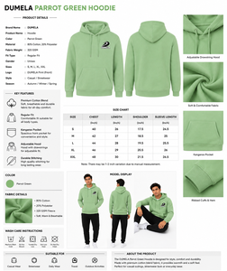 Sudadera con Capucha Blanca Personalizada Dumela, Unisex, Talla Grande, 100% Algodón, Felpa Francesa, Bolsillo Delantero, Informal, Invierno - Product Image 6