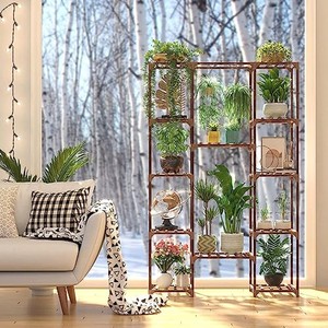 Soporte de Madera de Pino Rústico para Flores, Exhibidor de Plantas de Múltiples Niveles, Ecológico, Hecho a Mano, Venta al por Mayor, Moradabad - Product Image 3