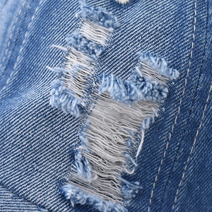 Custom Manufacturer Distressed Vintage Denim Baseball <b>Cap</b>-Factory Direct Ripped Washed Trucker Hat OEM/ODM <b>Summer</b> Unisex 100% - Product Image 5