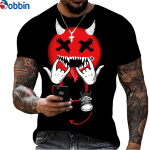 Camiseta de Hombre 3D Divertida con Diseño Personalizado, Logotipo Frontal, Tela de 300g, Cuello Redondo Informal, Mangas Cortas, Transpirable y de Secado Rápido - Product Image 2
