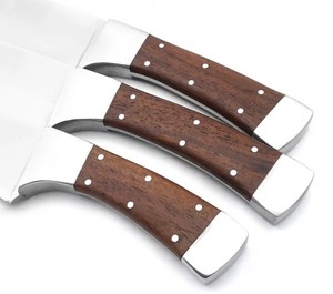Handmade 67-Layer Stainless Steel Durable <b>Sharp</b> Straight Edge 6-Piece Kitchen <b>Knife</b> <b>Set</b> Wooden Ambidextrous - Product Image 3