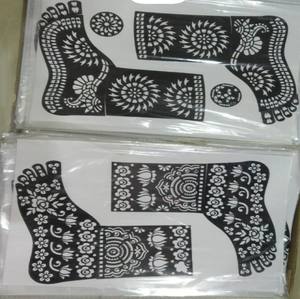 สติกเกอร์ลายเฮนน่าสำหรับเจ้าสาว งานเทศกาล ผู้หญิง สาวๆ ลายดอกไม้ สำหรับเท้า คอ ไหล่ ใช้งานง่าย ติดทนนาน - Product Image 4