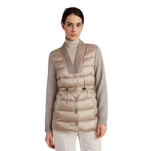 Ropa de lujo con cuello en V, chaqueta de plumón de pato negro para mujer, chaqueta acolchada de invierno, abrigos para mujer, abrigos de plumón para mujer - Product Image 3