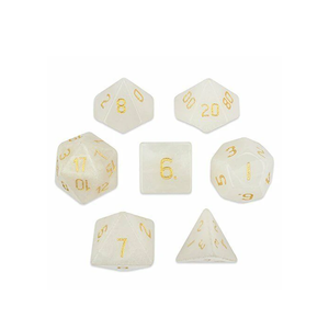 Dés en pierre de haute qualité, jade blanc, cristal naturel, pierres de guérison Reiki, pierres gravées, ensemble de dés personnalisés, cristal Viking. - Product Image 6