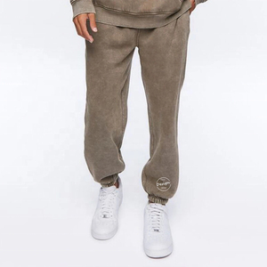 Ensemble de survêtement streetwear pour homme, effet délavé, avec sweat à capuche et pantalon de jogging, logo personnalisé, fabricant de tenues de jogging en coton - Product Image 3