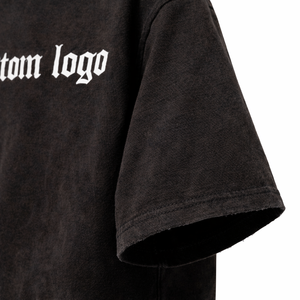 สินค้ามาใหม่ เสื้อยืดแขนสั้นผู้ชาย ผ้าฝ้าย 100% ทรงปกติ น้ำหนักเบา ดีไซน์ขาดๆ เรียบง่าย สไตล์ดิสเทรส  แบบสั่งทำพิเศษด้านหน้า - Product Image 4