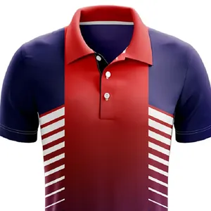 Customized Polyester Cricket Shirt and <b>Trouser</b> with <b>Short</b> Sleeve and Front Logo Dye Sublimation Printed Team Uniform for <b>Men</b> - Product Image 5