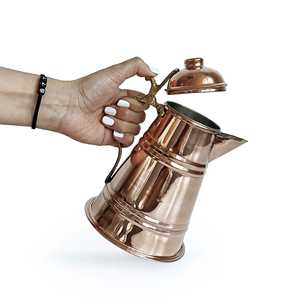 Infuseur à thé en cuivre d'Anatolie Kervan 1000ml, ensembles de thé et de café faits à la main, service de boissons authentique, moderne, élégant, résistant à la chaleur - Product Image 4