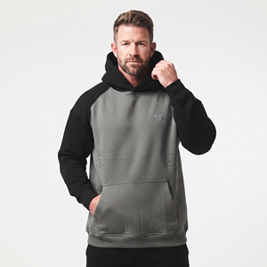 Sudadera con Capucha Extra Grande para Hombre, de Algodón Grueso, con Logotipo Personalizado, Dos Tonos, Hombros Caídos, Estilo Deportivo Informal - Product Image 3