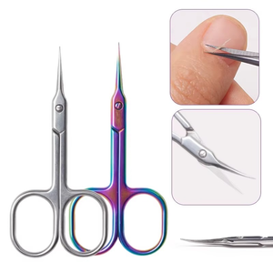 Tijeras de Uñas de Acero Inoxidable de Alta Calidad, Hojas Curvas, Corte Cuadrado Afilado, Cuidado de Cutículas, Belleza Profesional, Manicura y Pedicura - Product Image 2