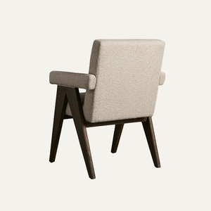 Modern <b>Upholstered</b> Dining <b>Chair</b> Solid Teak Wood Frame Minimalist <b>Chair</b> for Restaurant Cafe and Home Furniture - Product Image 4