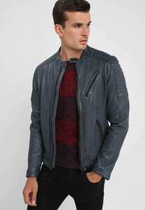 <b>Men's</b> Slim-Fit Leather <b>Jacket</b> Stylish <b>Biker</b> Bomber Genuine Leather <b>Jacket</b> Vintage Distressed tailored Leather <b>Jacket</b> for <b>men</b> - Product Image 4