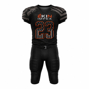 Conjunto de Uniforme de Fútbol Americano Sublimado Personalizado, Diseño de Camuflaje, Jersey de Fútbol Transpirable y Pantalones Integrados, Ropa Deportiva al por Mayor para Equipos - Product Image 1