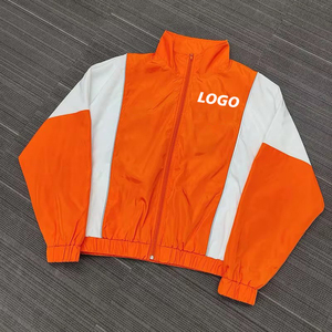 Custom Logo OEM <b>Zipper</b> Nylon Coated Tracksuit Set Crop <b>Jacket</b> & Shorts Wholesale Streetwear Athletic Two-Piece Suit for Men - Product Image 4