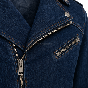 Veste en jean unie pour homme, en coton, style décontracté, coupe classique, vente en gros, personnalisation du logo, fabricant OEM ODM - Product Image 4