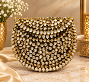 Elegante Bolso de Noche con Cierre de Mosaico Metálico Adornado con Pedrería, Accesorio de Moda para Mujer para Todas las Temporadas - Product Image 3