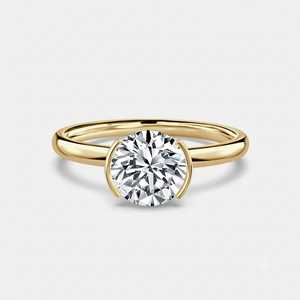 14K Solid Gold Rhodium Plated Jewelry Trendy Romantic Style Solitaire Design Wedding Engagement Women Moissanite <b>Diamond</b> <b>Rings</b> - Product Image 1