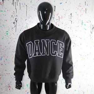 Sudadera DANCE con cuello simulado, 450 GSM, nombre personalizado, bordado con apliques, corte holgado, 100% algodón, felpa francesa. - Product Image 4