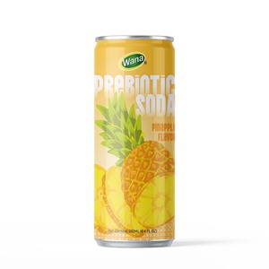 Wana Pineapple Flavored 70% Purity Fresh-Squeezed Prebiotic Concentrate Sparkling Juice 250ml Aluminum Can OEM ODM <b>Beverage</b> - Product Image 1