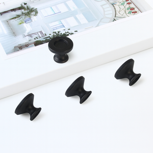 Zinc Alloy Cabinet <b>Knob</b> Matte <b>Black</b> European Style Durable Drawer Pull Cabinetry Handle for Kitchen Bedroom Bathroom Living Room - Product Image 2