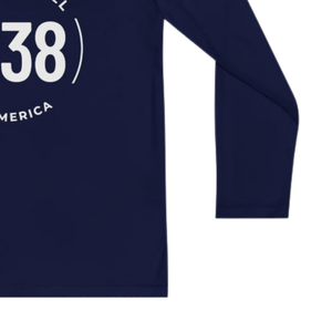 Camiseta Juvenil de Manga Larga Azul Marino con Gráfico Bordado, Cuello Redondo, Algodón Suave, Informal, para la Escuela, Uso Diario - Product Image 6