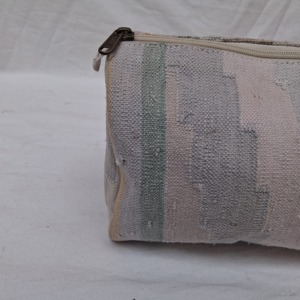 Cotton Stylish Geometric Pattern Zipper Pouch Women's Fashion Custom Storage <b>Makeup</b> <b>Bag</b> <b>Large</b> Quilted Handmade Cosmetic Pouch - Product Image 3