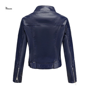Veste en cuir PU pour moto Relevo Industries, unisexe, coupe courte et ajustée, col zippé, douce, respirante, vêtements de sport - Product Image 2