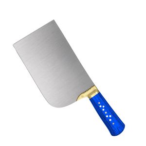 Couteau à viande robuste PK-DR, lame argentée, manche bleu roi, embout doré, couteau de boucher professionnel, couteau de cuisine - Product Image 1
