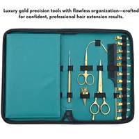 Kit d'application et d'entretien pour extensions capillaires ZYDAR SPORTS en acier inoxydable – Outils professionnels complets pour extensions à bandes, à clips et micro-tissages