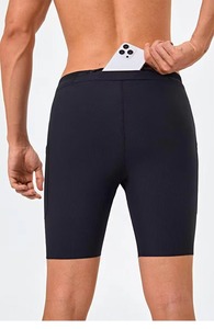 Pantalones Cortos Deportivos de Compresión para Hombre, Tipo Cargo, Tejido de Poliéster/Algodón, Color Sólido, para Gimnasio, Ciclismo, Running, Ajustados, Servicio OEM - Product Image 4