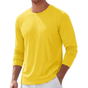T-shirts décontractés pour hommes, coupe classique, 100% coton, manches longues, poids lourd - Product Image 2