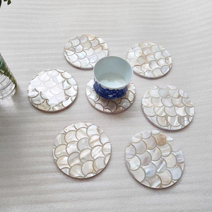 Sous-verres en nacre les plus vendus, prix le plus bas, mosaïque incrustée de nacre, sous-verres pour boissons, livraison mondiale - Product Image 5