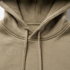 Pull en molleton tricoté respirant et coupe-vent en coton 100 % de couleur unie, personnalisé, pour homme, collection automne-hiver, respectueux de l'environnement - Product Image 4