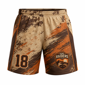 Shorts de sport pour homme Noir Rouge Motif géométrique Évacuation de l'humidité Taille élastique 100% polyester Toutes saisons - Product Image 1