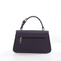 Tas Wanita QAZA Classic Solid Color, Selempang, Pegangan Adjustable, Kulit PU, Set Tas Tangan 2 in 1 untuk Sehari-hari