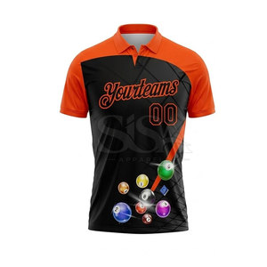 Breathable Eco-Friendly Short Billiards Jersey Sports Shirt Quick Dry Snooker Team Uniform Custom Logo OEM ODM Wholesale Factory - Product Image 3