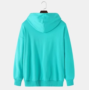 เสื้อฮู้ดดี้ผ้าฟลีซคอตตอน 100% ขายส่ง แบบเรียบง่าย เป็นมิตรกับสิ่งแวดล้อม มีกระเป๋า พร้อมลายพิมพ์ดิจิทัล สไตล์สตรีทแฟชั่น - Product Image 2