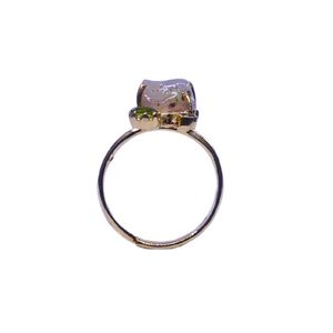 Wedding Wear 925 Sterling <b>Silver</b> Gold Plated Jewelry <b>Opal</b> Peridot Tsavorite Gemstone Classic <b>Ring</b> - Product Image 3