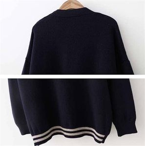 Cárdigan Moderno y Transpirable con Cuello en V y Bordado, Suéter a Rayas de Punto para Hombre, Cárdigan con Botones para Jóvenes a la Moda, USA 2026 - Product Image 4