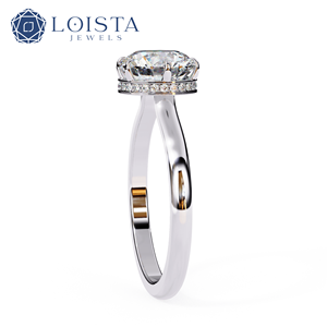 Anillos de Compromiso de Lujo con Diamantes Reales Personalizados, Oro Amarillo, Diamantes Creados en Laboratorio, Diseño Elegante, Anillos Solitarios para Propuesta de Matrimonio - Product Image 4