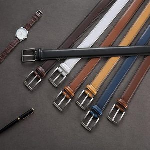 Nouvelle ceinture habillée pour homme en cuir véritable de haute qualité 2026, avec boucle ardillon personnalisable, idéale pour les tenues formelles et les jeans – Vente en gros - Product Image 6