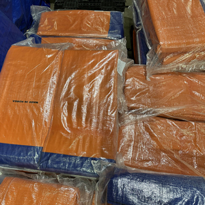 Heavy Duty PE Tarpaulin Blue / Orange High Durability Large Capacity Custom Colors Custom Sizes Waterproof <b>Sheet</b> - Product Image 6