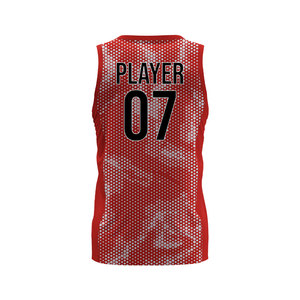 Camiseta de Baloncesto Personalizada con Cuello en V para Adultos, 100% Poliéster, Logotipo Frontal Impreso por Transferencia de Calor, Absorbe la Humedad, Transpirable, de Secado Rápido - Product Image 2