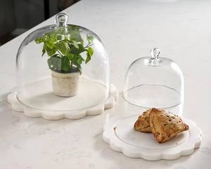 Support à gâteau rond en marbre avec base en cuivre, plateau de présentation réutilisable pour cupcakes et pâtisseries - Product Image 5