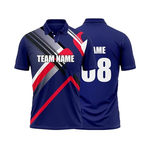 Camisetas de Cricket Personalizadas al por Mayor, Unisex, Tela de Nailon/Cachemira, Transpirables, de Secado Rápido, Impresión Digital, Colores y Logotipos Personalizados - Product Image 1