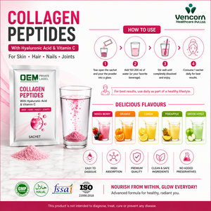 Colágeno en Polvo con Ácido Hialurónico y Vitamina C en Sobres para Piel, Cabello, Uñas y Articulaciones - Product Image 2