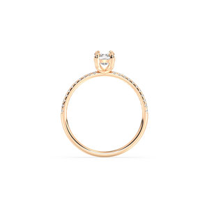 Anillo de compromiso REYES con diamante cultivado en laboratorio HPHT CVD, certificado por IGI, en oro sólido de 14K, joyería de lujo para mujer, ideal para regalo. - Product Image 5