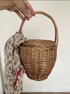 Cesta de Mimbre para Picnic y Almacenamiento, Cesta de Almacenamiento de Frutas Hecha a Mano, Ratán Natural, Moderna y Multifuncional, Hecha en Vietnam - Product Image 4