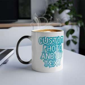 Mug à café en céramique personnalisé avec logo et texte, 11 oz, en grès avec anse contrastante, compatible lave-vaisselle et micro-ondes, idéal pour cadeau, maison, service ODM - Product Image 3